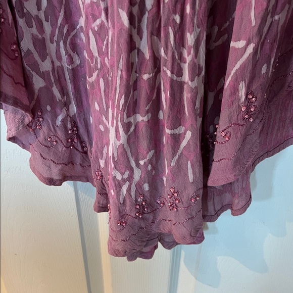 🌴Vacation Pick🌴Charlie Paige Mauve High Low Dress with Star Design - Picture 5 of 6